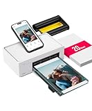 Liene Fotodrucker Smartphone, 10X15 mit 20 Fotopapiers/Patrone, WiFi Handy Fotodrucker für iPhone/Android/PC,…