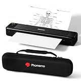 Phomemo P831 Mobiler Drucker A4 für Unterwegs, Bluetooth Thermodrucker Unterstützt 210 x 297 mm A4 Papier,…
