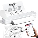 PhoFuta Bluetooth Drucker Mobiler Drucker Klein für handy Tragbarer Drucker Ohne Tinte, Unterstützt…