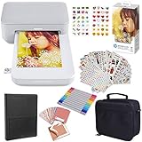 HP Sprocket Studio 4 x 6 Zoll Sofortbilddrucker (Weiß) Kit: Zink-Papier 80er Pack, Fotoalbum, Etui,…